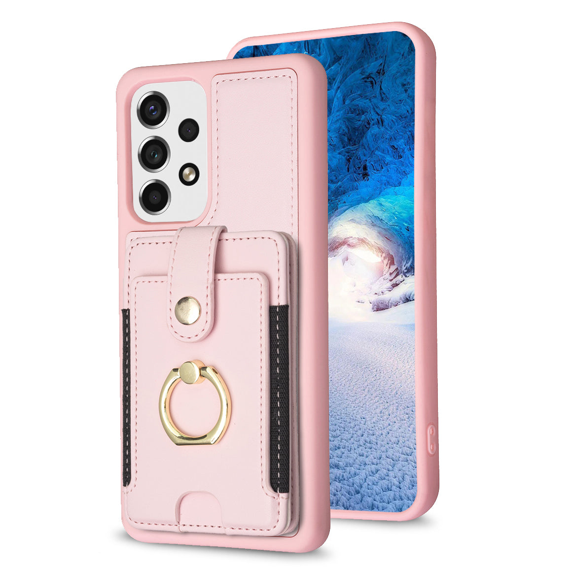 BF27 Card Holder Case for Samsung Galaxy A53 5G PU Leather Coated TPU Kickstand Phone Cover BF27 Card Holder Case for Samsung Galaxy A53 5G PU Leather Coated TPU Kickstand Phone Cover